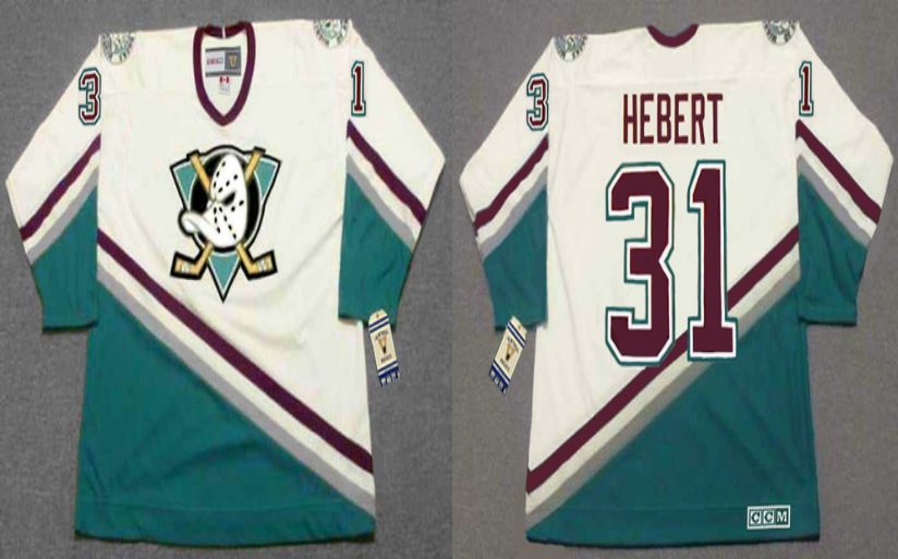 2019 Men Anaheim Ducks #31 Hebert white CCM NHL jerseys->anaheim ducks->NHL Jersey